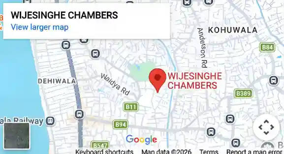 Wijesinghe Chambers Location on Google Maps